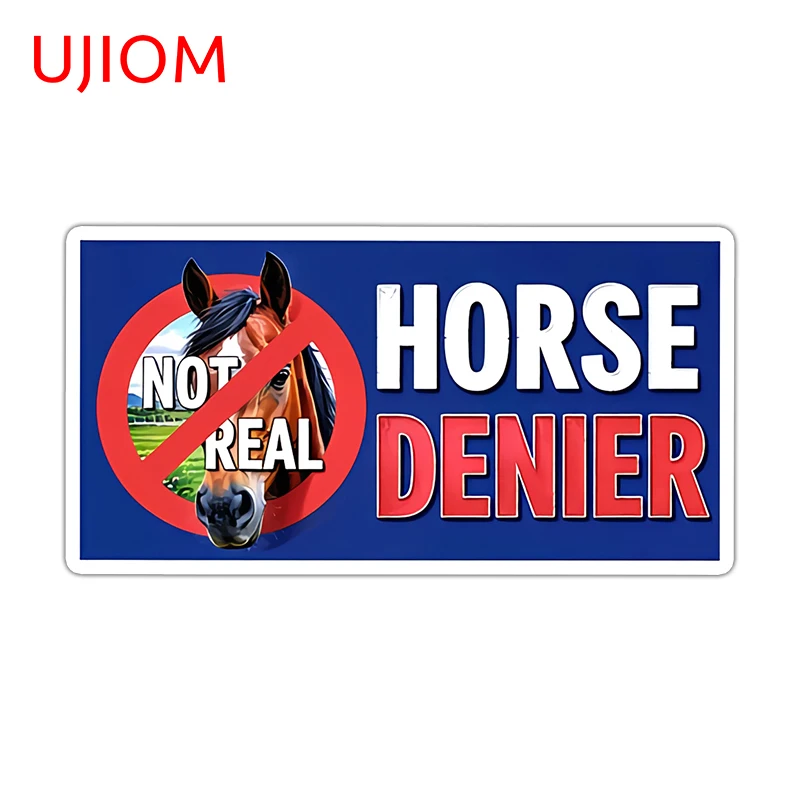 UJIOM Horse Denier Slap Wall Sticker Skateboard Autocollant en vinyle imperméable de haute qualité adapté pour la fenêtre de la voiture, boîte de rangement transparente