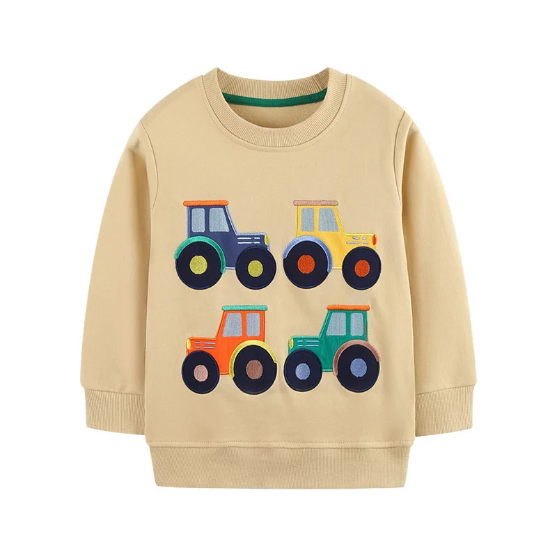 

Jumping Meters 2-7T Cars New Design Full Length Boys Sweatshirts Children's Sport Shirts Long Sleeve Kids Autumn Spring Clothes