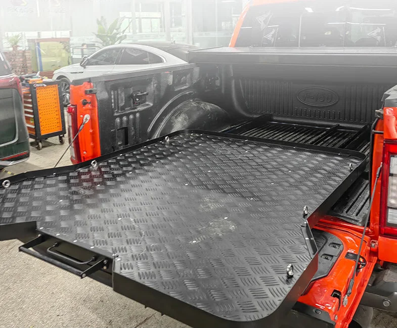 Customized Aluminum Push-Pull Bed Slide Truck Sliding Trays For Toyota Dodge Ram1500 Ford F150 F250 Ranger Hilux BYD Shark