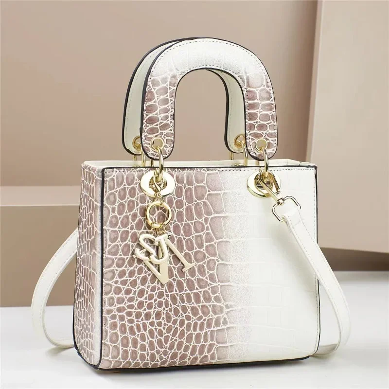 

2025 New Designer Crocodile Leather Women Shoulder Bag High Quality Tote Lady Bag Luxury Women's Crossbody Bag Handbag