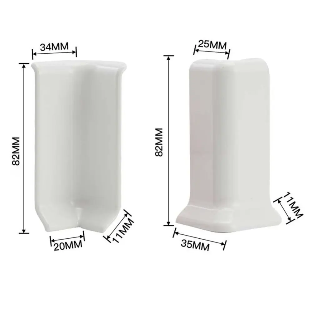 82MM Height Baseboard Corner Blocks Inside and Outside Corners Connector Wall Base Moulding Trim Self Adhesive Skirting Board
