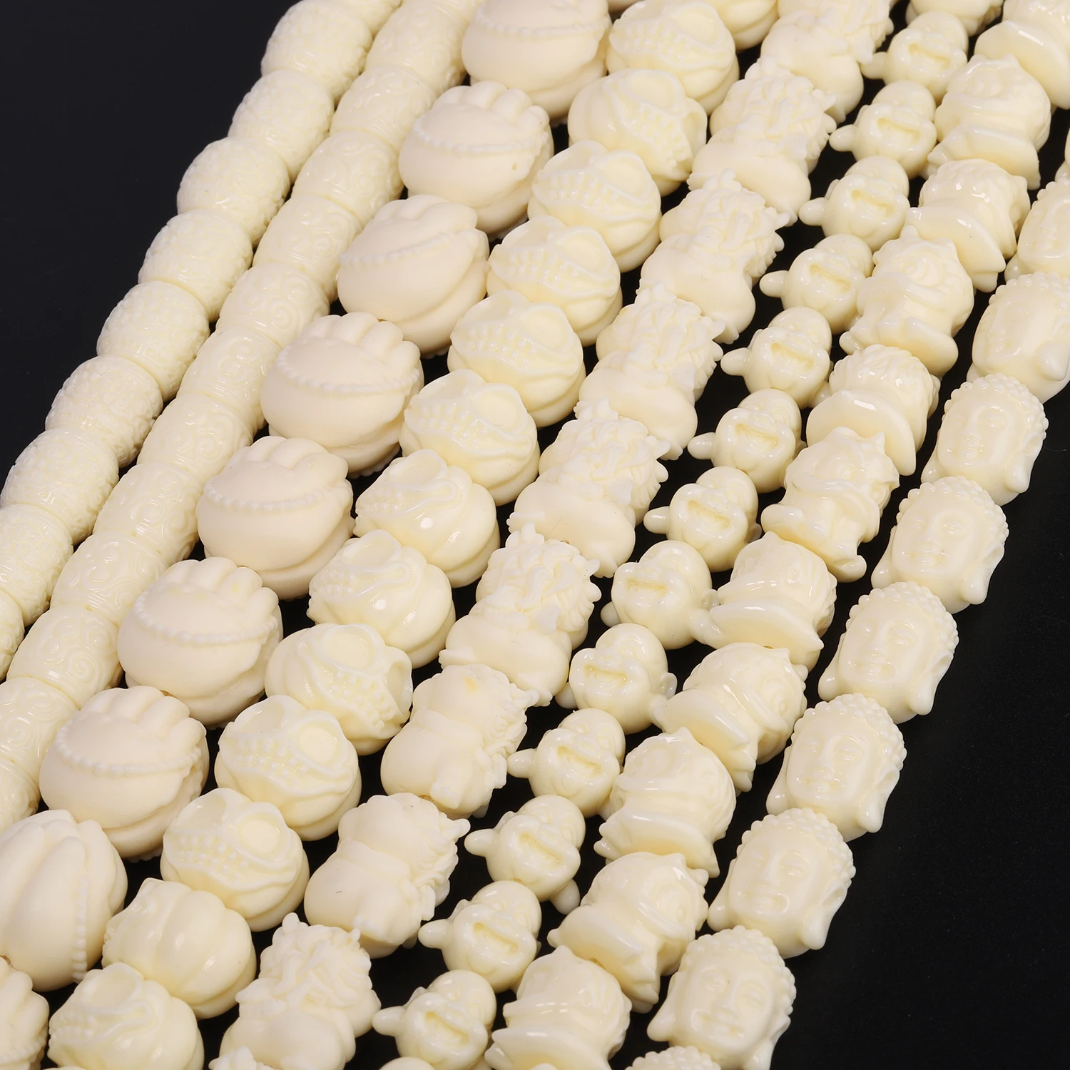 15 Types Off White Natural Freshwater Shell Beads Traditional Stripe Pumpkin Lotus Beads for Jewelry Making DIY Charms Bracelets