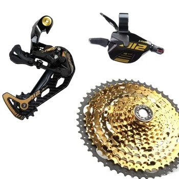 Ltwoo AT12 Bike 12 Speed Groupset 12s 11-52T Cassette Shifter Rear Derailleur Shift Chain 12S Gold Group Set Aluminum