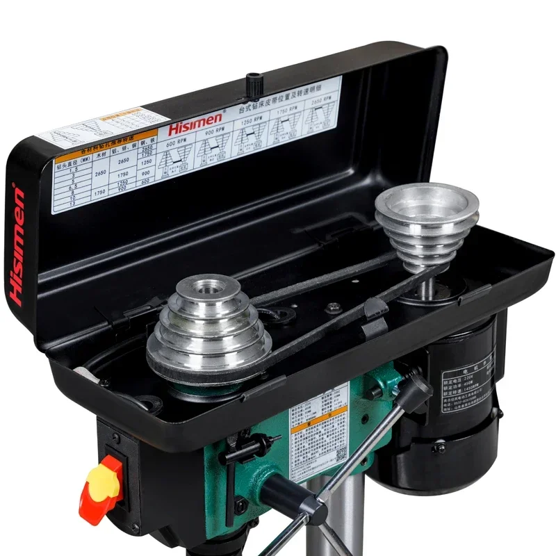 Hisimen 8-дюймовая настольная дрель из чистой меди с регулируемой скоростью HD2000 Сверлильный станок Настольная электрическая дрель Настольная дрель