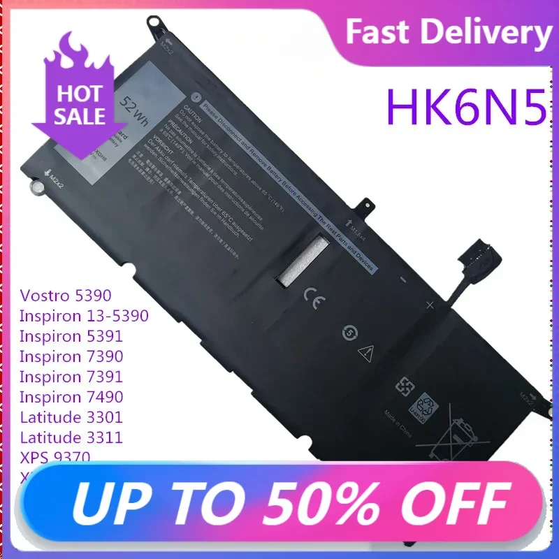 2026 New DXGH8 Laptop Battery For Dell XPS 13 9380 9370 7390 For Dell Inspiron 7390 2-in-1 7490 G8VCF H754V 0H754V P82GFast Deli