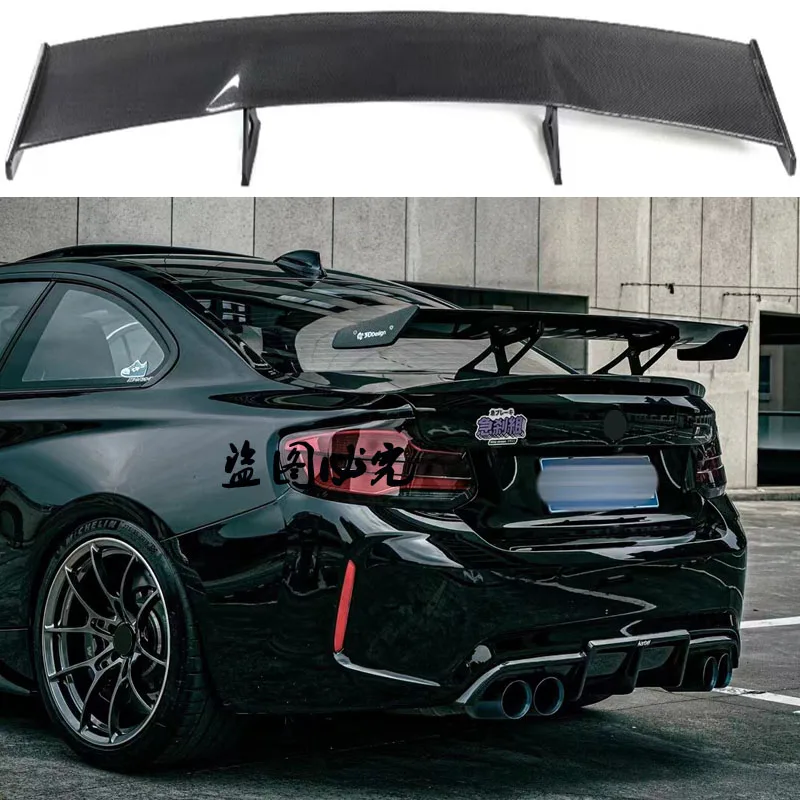 

For BMW M2 M3 M4 F80 F82 Universal Gts Spoiler 3D Style Real Carbon Fiber Rear Tail Wing Trunk Lip Car Products Exterior Parts