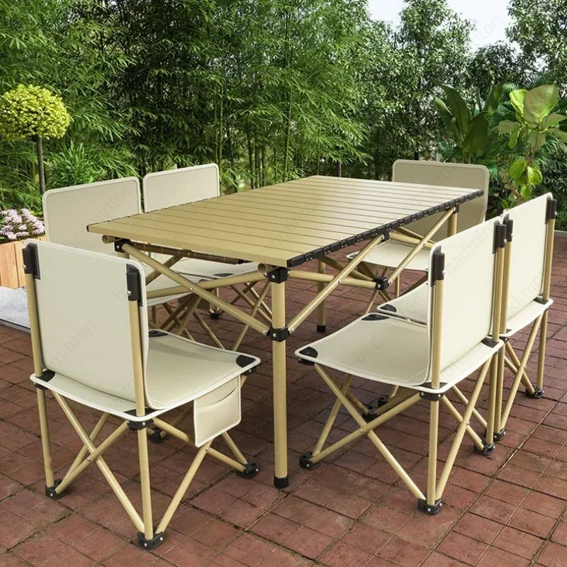 Simple Tourist Portable Camping Table Egg Roll Removable Folding Table Small Ultra Light Muebles De Jardin Garden Furniture