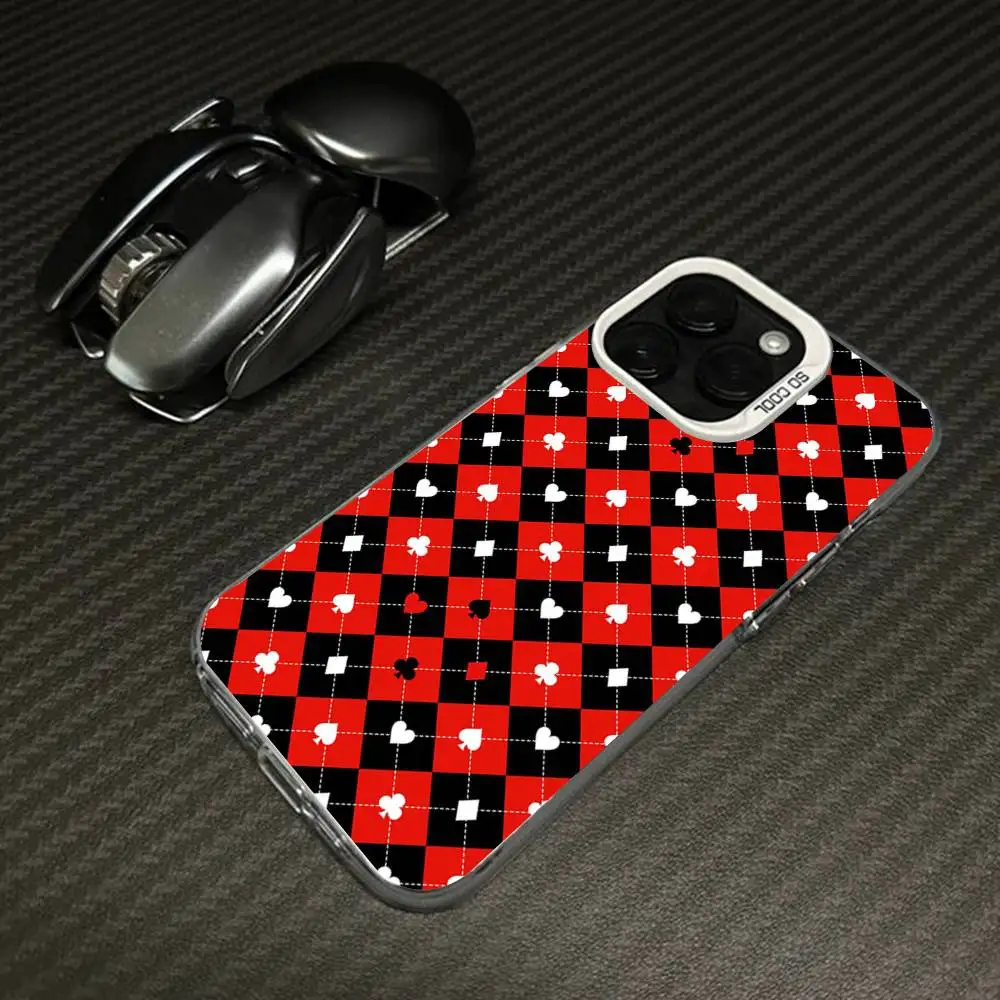 بوكر بطاقة دعوى جراب هاتف آيفون 17 16 15 14 13 12 11 برو ماكس زائد اللون للصدمات عودة غطاء فضي