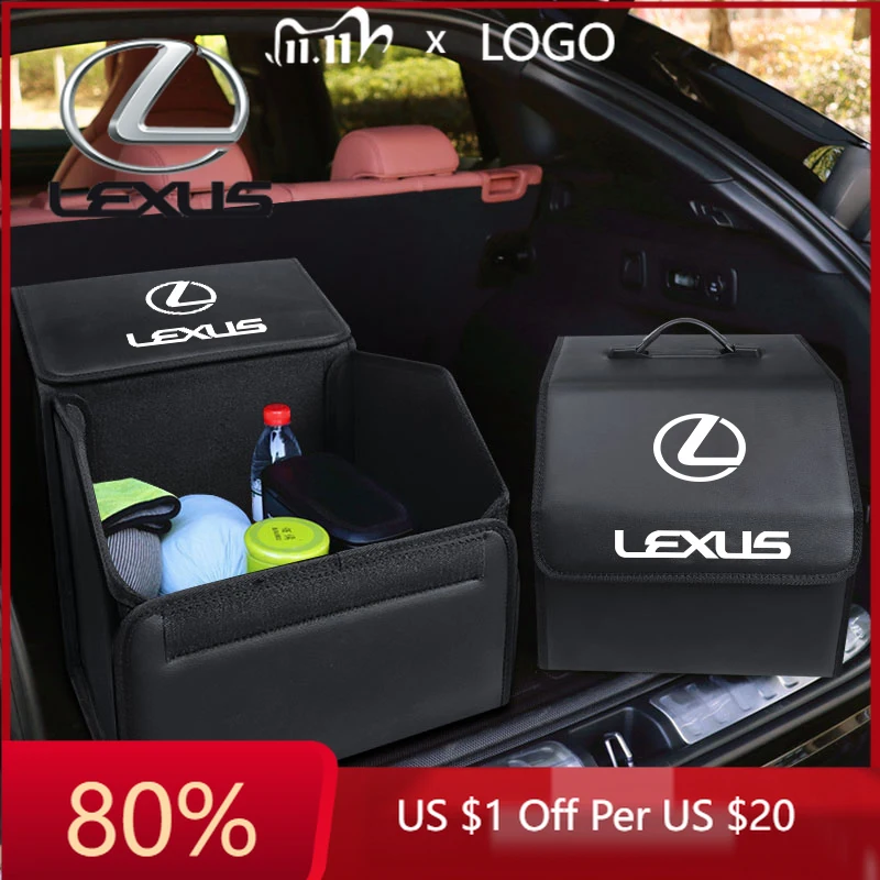 

2026 Hot Interior Stickers Car Storage Bag Organizer Vehicle Foldable Trunk Box For Lexus LS LC RZ IS350 ES300 GS350 CT200h GX46