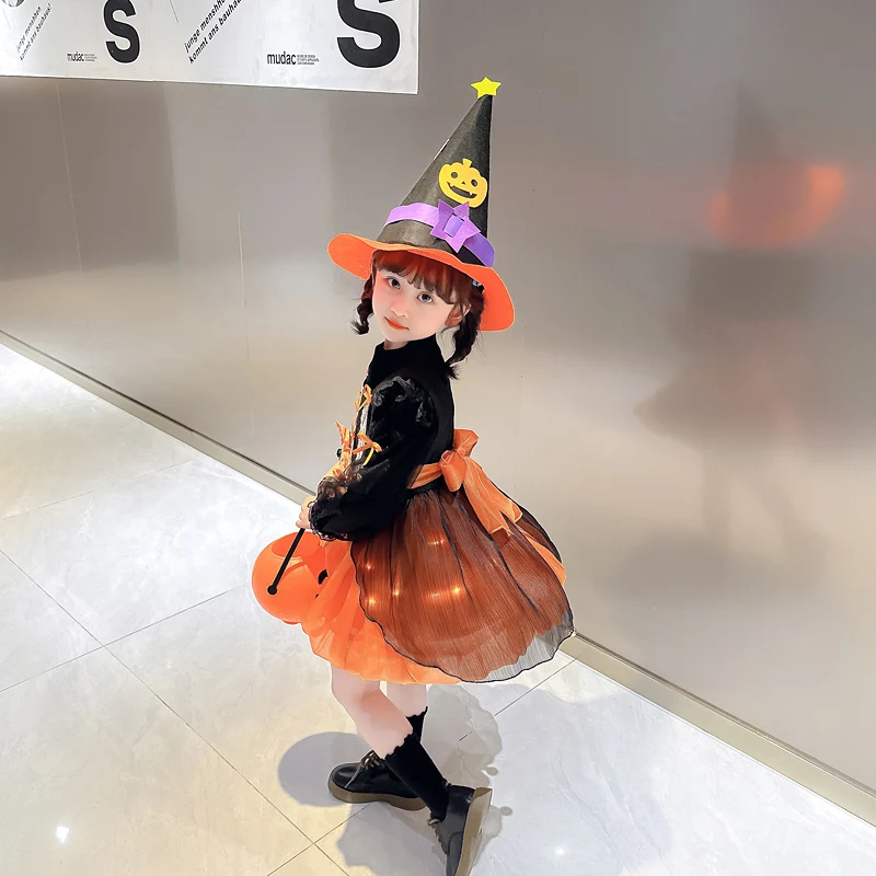 

Halloween, Girls' Costumes, Autumn and Winter 2025 New Models, Children, Lolita, Baby, Witch Cosplay Dress