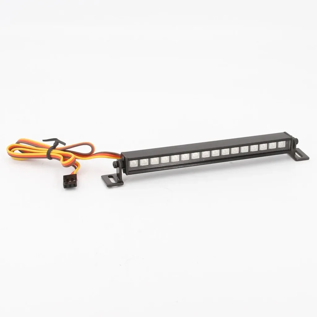 16LED Metal Multi-Mode Colorful Roof Lamp Light Bar for 1/10 RC Crawler Car Axial SCX10 90046 D90 Traxxas TRX-4 Upgrade Parts