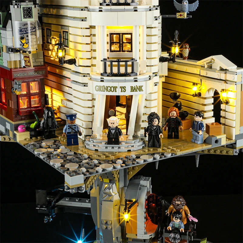 DIY LED-lichtset voor LEGO 76417 Gringotts-tovenbank (alleen LED-licht, zonder blokkenmodel)