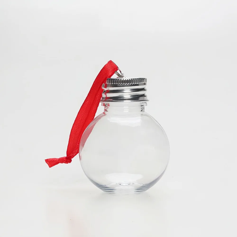

New Plastic Christmas Tree Ornament Clear Fillable Christmas Ball Party Decor Bulbs Shape Bottle Bulbs Pendant Christmas