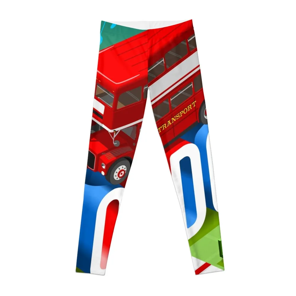 

London-Bus-Postcard-Isometric Leggings jogging pants Legging sport Leginsy push up Womens Leggings