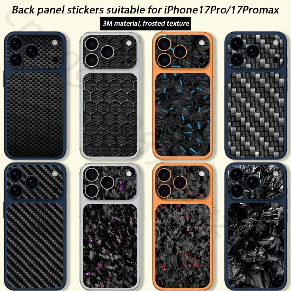 

Carbon Pattern For iPhone 17 pro Max 17 pro Full Cover Decal Skin Wrap 3D Colorful Rear Protective Sticker Film