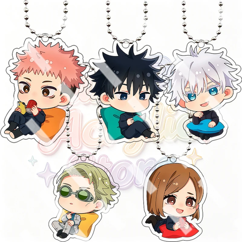Porte-clés en acrylique imprimé double face Anime Jujutsu Kaisen, pendentif mignon Yuji Itadori, cadeaux