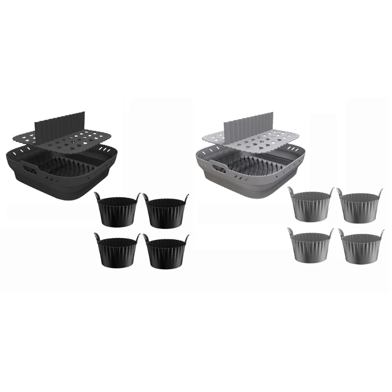 Nồi chiên không khí Lót silicone Tấm lót vuông Nồi chiên không khí Tấm lót Nồi chiên không khí có thể tái sử dụng Lót Nồi lót