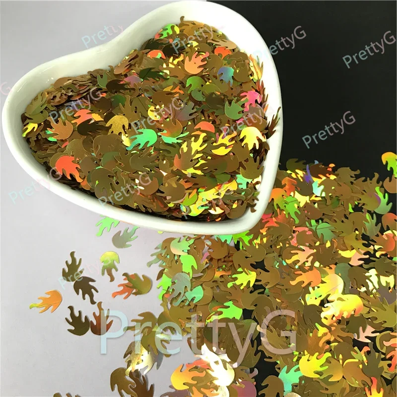 PrettyG 1 Box Flame Holographic Glitter Sequins for Resin DIY Making Art Craft Nail Makeup Decoration Accessories 14 Colors.