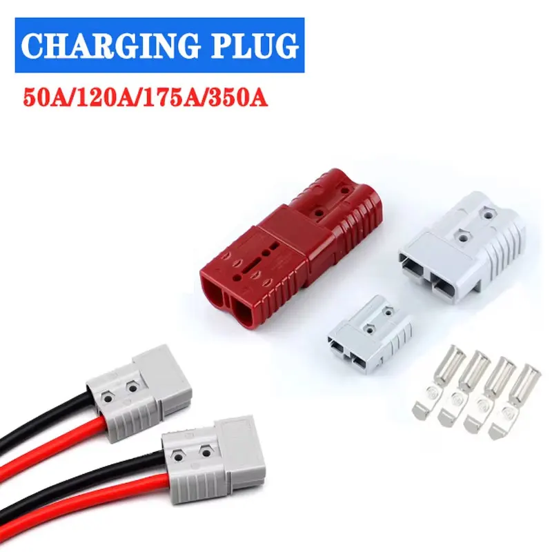 Conector de Carga Rápida 350A, Conector de Desconexión Rápida 50A 80A 120A 175A, Juego de 2 Conectores de Cable de Batería de Alta Corriente