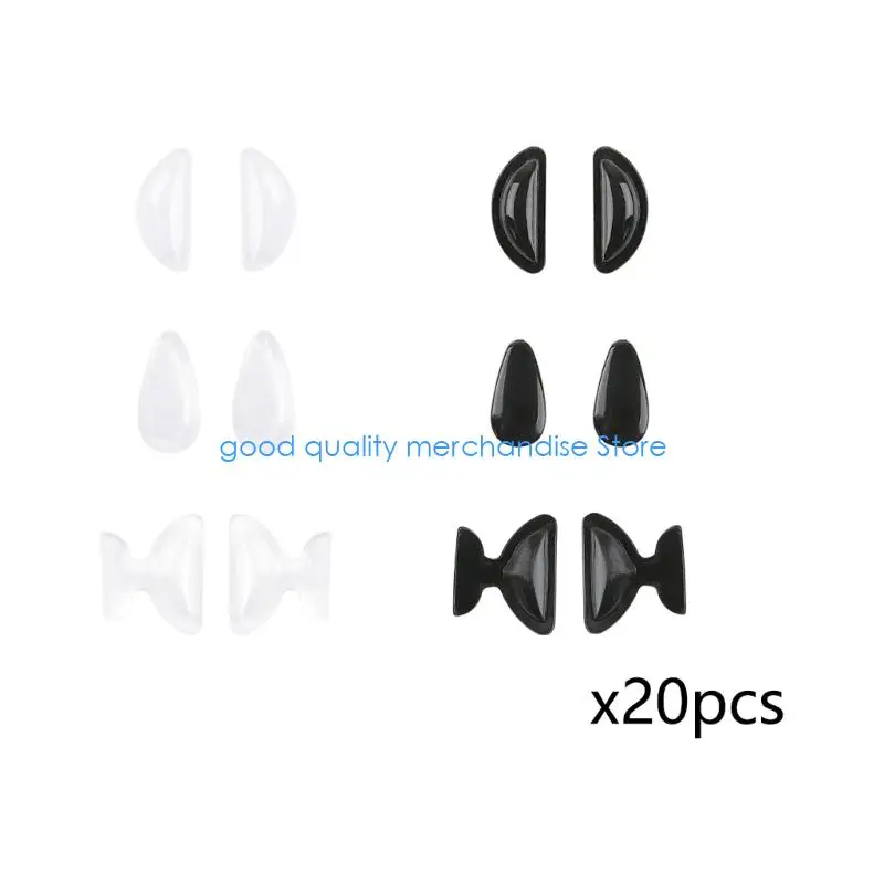 

Y5JD 20 пар силиконовых клейких носоупоров для очков для быстрой регулировки очков