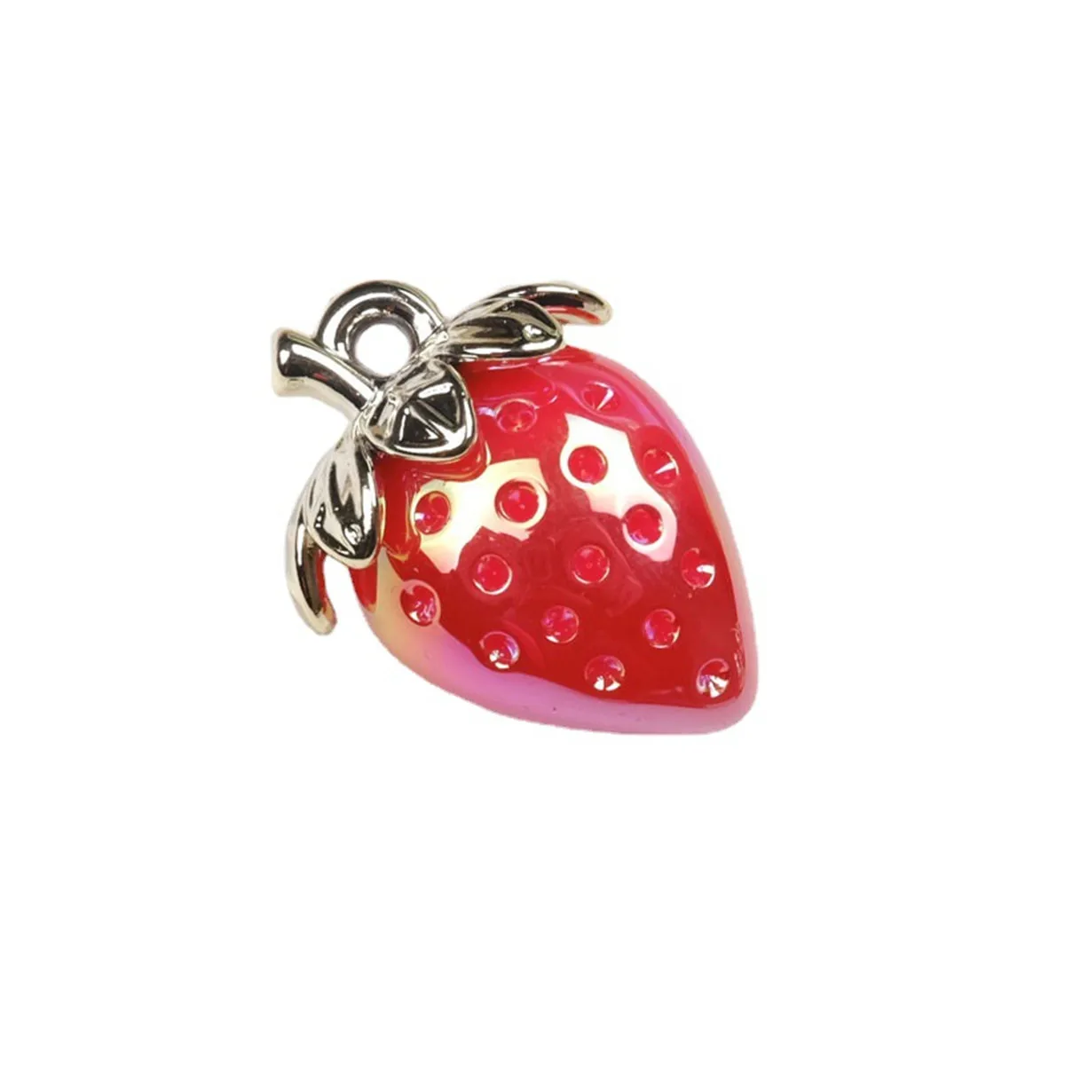 Kawaii Cute Fruit Strawberry Beads 32*24 mm Red Lovely Beads Colorful Acrylic DIY Phone Earring Jewelry Accessories Gifts