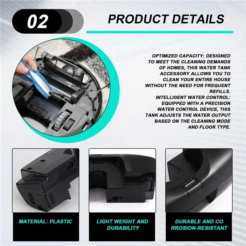 

【FAST-SALE】Replacement Parts Clear Water Tank For Dreame Mova M10/M10 Pro/M10 Station Robot Vacuum Cleaner