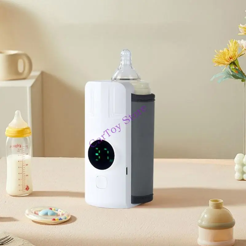 Aquecedor mamadeira com temperatura ajustável, aquecedor alimentado por USB, display LCD
