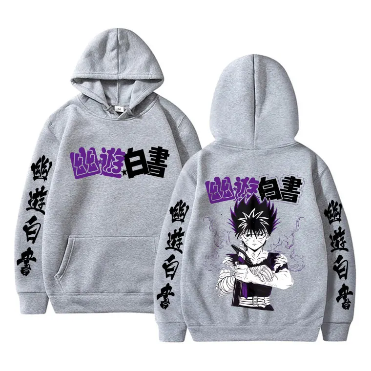

Anime YuYu Hakusho Hiei Merch Hoodie Men Women Casual Oversized sweatshirt Male 90s Cartoon Manga Cosplay pullovers Streetwear