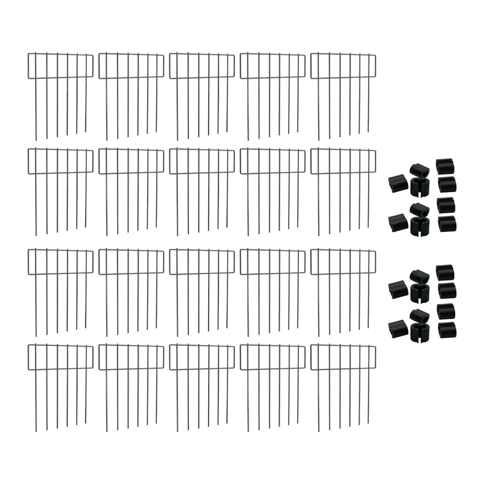 10 لوحات سياج حديقة مع أبازيم توصيل، حاجز حيوانات الفناء، سياج حديقة للبوابة، الشرفة، الحديقة،