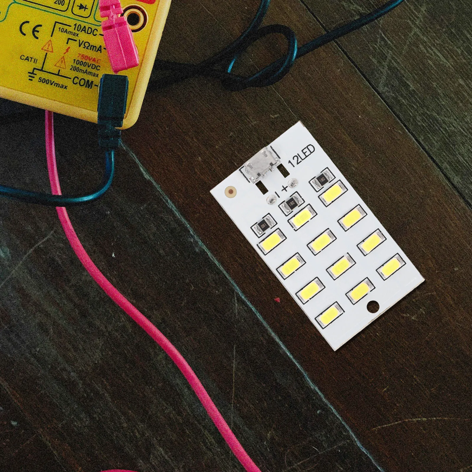 

6 Pcs Truck Interior Accessories Light Board 12 Beads USB Portable Camping Home Lighting Car Interior rv led lights panel