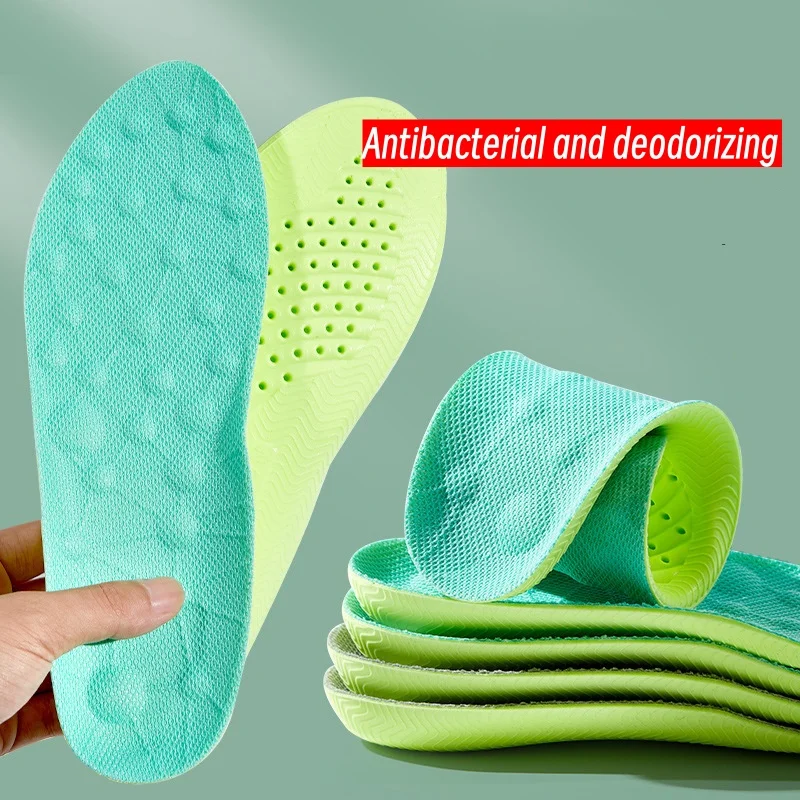 Mugwort Sports Insoles Men Women Military Training Basketball Antibacterial Deodorizing Massage Comfortable Anti Slip Shoes Pad