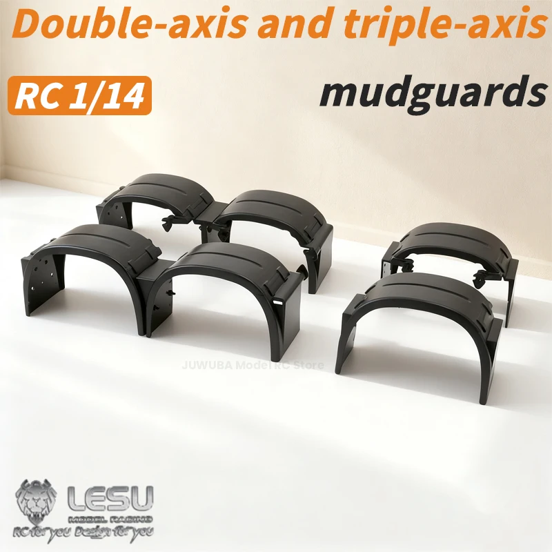 

LESU 1/14 Two-Axle/Three-Axle Fender Mudguard S-1237 For 1/14 Tamiya LESU RC Truck Tractor Cars DIY Parts Accessories Model Toy