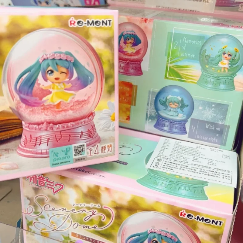 Re-Ment Genuino 4 pz Paesaggio Cupola Hatsune Miku Action Figure Giocattoli Per I Bambini Regalo Da Collezione Modello Ornamenti Per Bambini Giftstoy