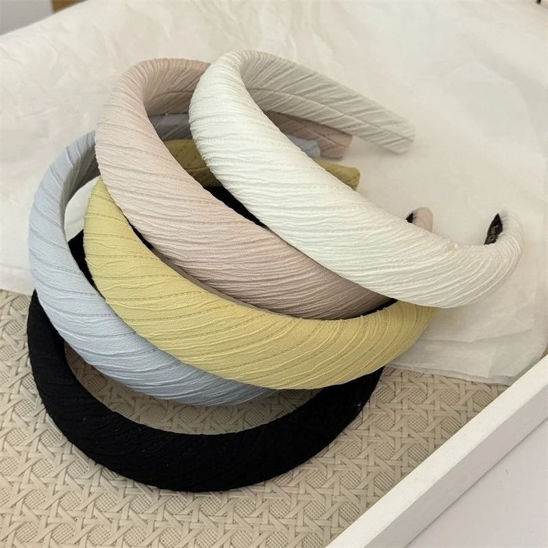 

1Pcs Pleated Wide Edge Headband with Simple Temperament, Headband for Daily Commuting/dating Styling, Hair Accessories for Women