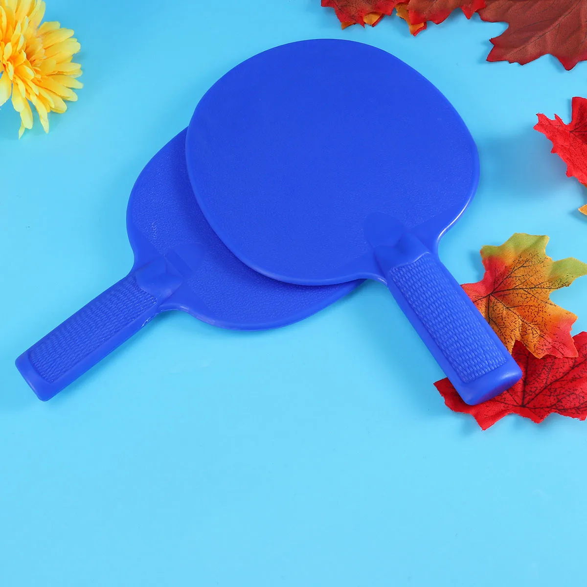 زوج واحد من مضرب تنس الطاولة البلاستيكي الأزرق لمتين وخفيف الوزن ومقاوم للاهتراء وتصميم بسيط وقبضة مضادة للانزلاق #6