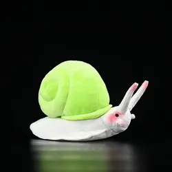 New High Fidelity Plushie Leptopoma nitidum Lifelike Stuffed Anima Cute Green Mountain Snail Plush Toy