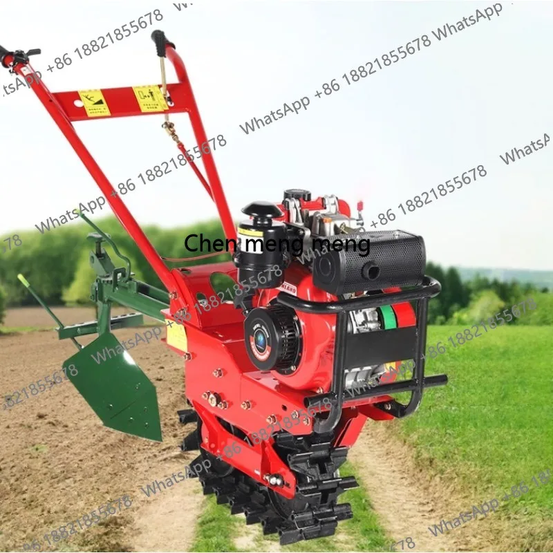 Chain track multifunctional micro tiller flip plow Micro tiller flip plow corn tiller fertilization agricultural artifact 2