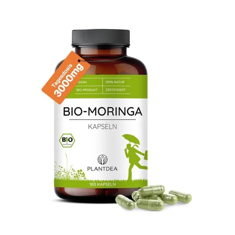 Bio-Moringa 180 Capsules - Enhance Energy, Improve Skin, Promote Bone, Immune and Intestinal Health, Brightening Skin Tone