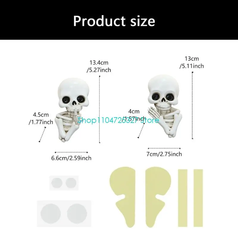 D8KF الراتنج الجمجمة الجدار ملصق إطار الباب الديكور لإطارات الأبواب الأثاث الجدار #6