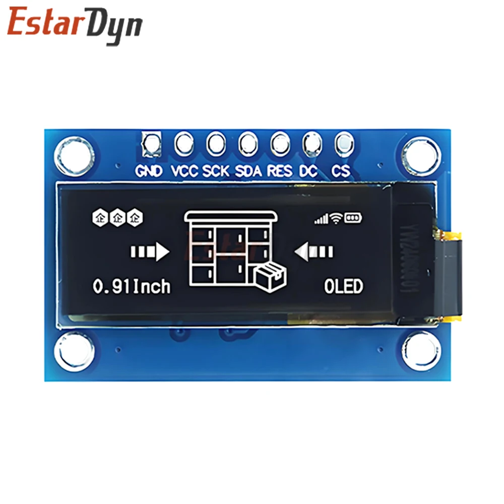 0.91 "Polegada 128x32 SSD1306 SPI Módulo de Exibição OLED Branco Azul - Para Placa Arduino, Projeto DIY