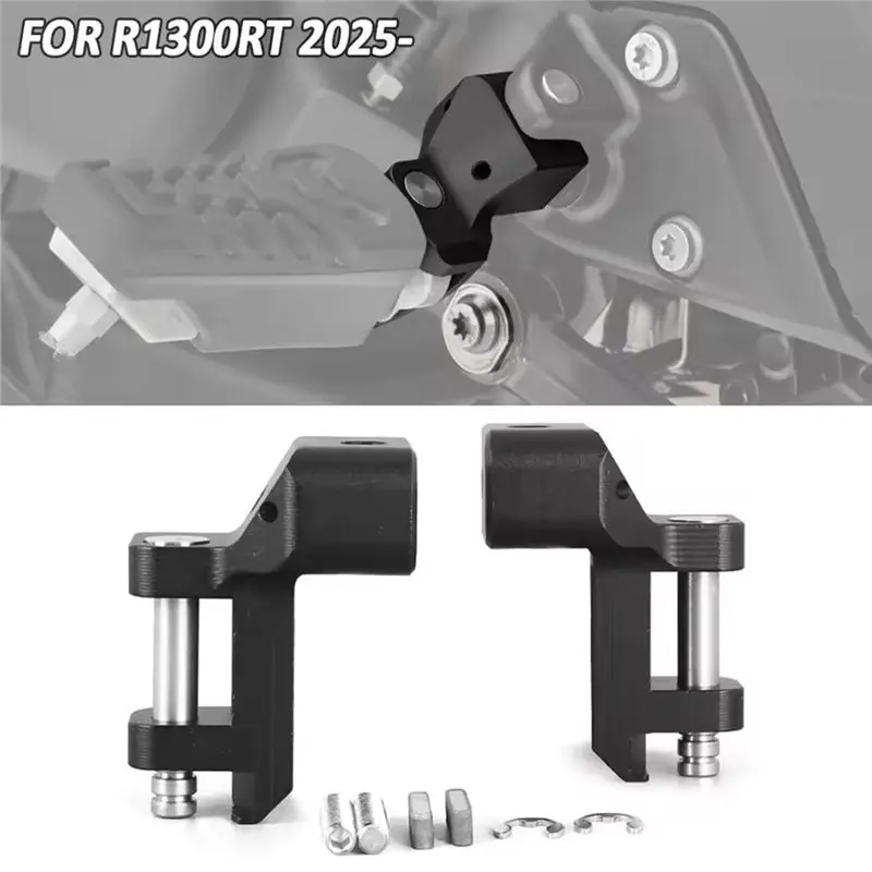 A30P-Motorcycle For BMW R1300RT R1300 RT 2025 2026 Front Driver Footrest Relocation Rider Foot Pegs Footpeg Lowering Kit