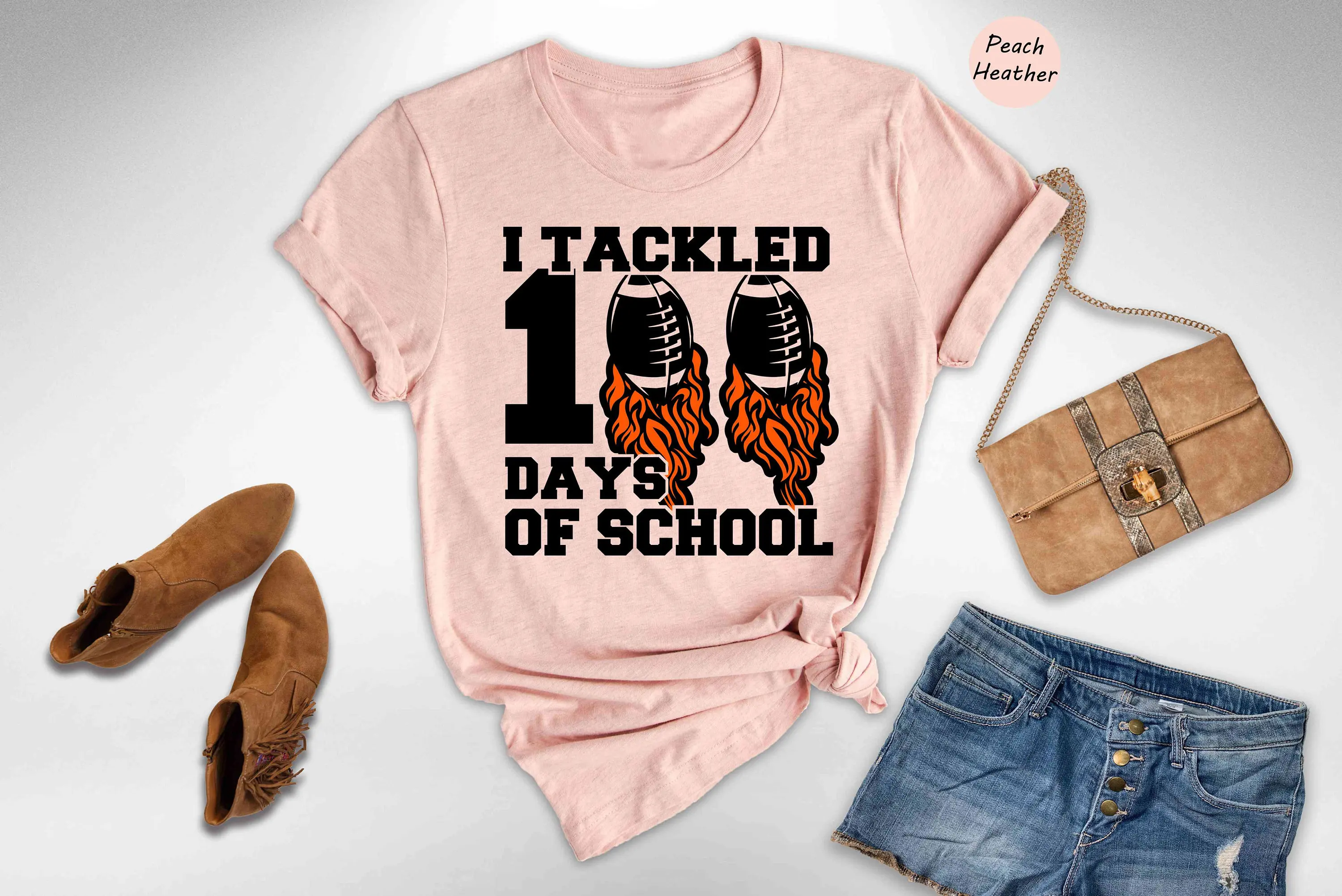 I Tackled 100 Days Of School T Shirt 100th Day StudenT Back To Celebration