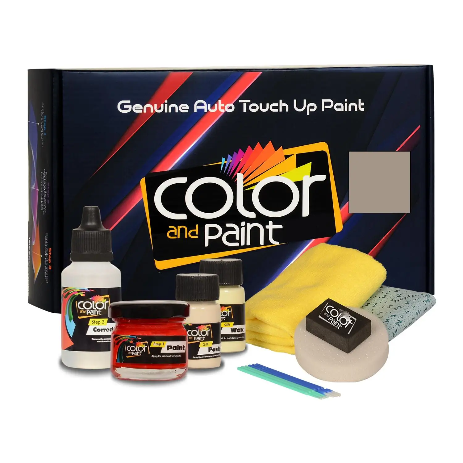 Color and Paint compatible with Tata Automotive Touch Up Paint - GOLD THUNDER MET - no-code - Basic care