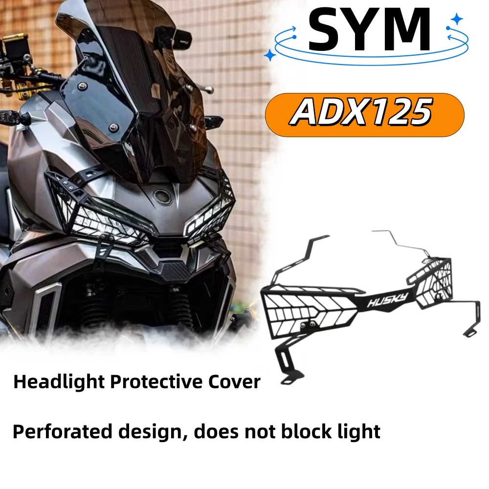 Suitable for SYM ADX 125 motorcycles, this headlight cover/lens is designed for non-destructive installation.SYM ADX 125