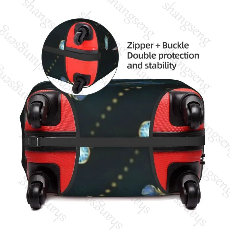 Housse de protection élastique épaisse pour bagages, combinaison à fermeture éclair pour sac de 18 à 32 pouces, housses de valise, accessoires de voyage, peinture de fleur de papillon