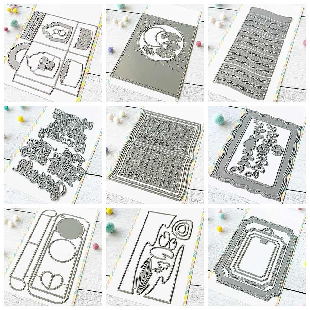 Sweetie Bag Cutting Dies Flourish Frame Metal Die Cuts For DIY Scrapbooking Album Card Making Decoration Paper Craft Knife Mold