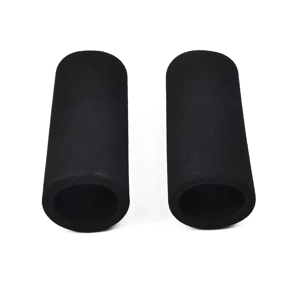 2pcs Black Motorcycle Motorbike Cover Grips Anti-Vibration Handle Bar Foam Comfort Slip-on Fit 3.17-3.68CM Handle UV Resistant