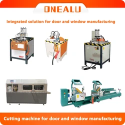 CNC 45°90° double-head multifunctional aluminum cutting machine complete set of aluminum window and door manufacturing machine