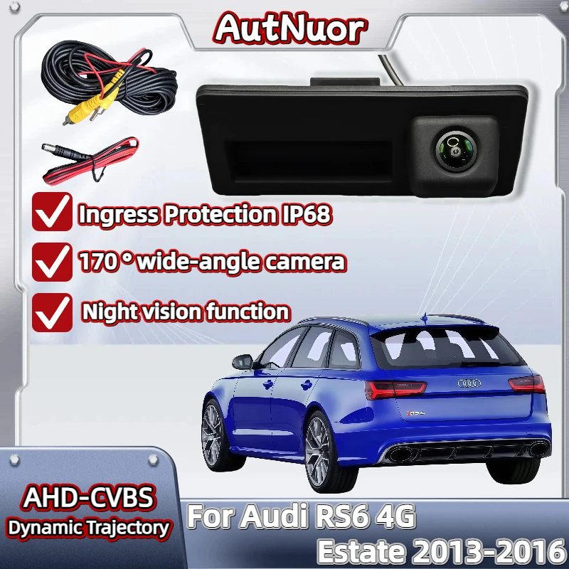 

For Audi RS6 4G Estate 2013-2016 Trunk Handle Reverse Camera with Night Vision Rear View Backup Parking CCD Camera