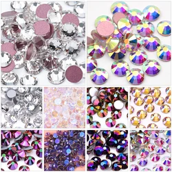 SS4-SS30 Strass colorati Non Hotfix Glitter cristallo colla su Strass diamante Strass per indumento decorazioni Nail art